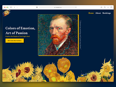 Van Gogh Museum Landing Page design landing landingpage ui ux web