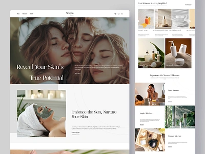 Nirvana - Skincare Cosmetic Ecommerce beauty beauty clinic cosmetics e commerce ecommerce landing landing page skincare store ui ui design uiux ux web web design website