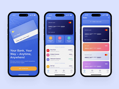 Finance Management App | Your Bank animation banking banking app credit card finance finance management finance manager app financial fintech ios mobile mobile app mobile bank mobile finance money payment app payment system ui ux wallet