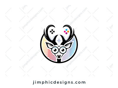 Gaming Deer Logo branding controller deer design gaming graphic design logo logo design vector