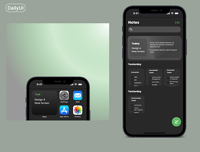 Design Challenge - Note Widget app design figma ui ux
