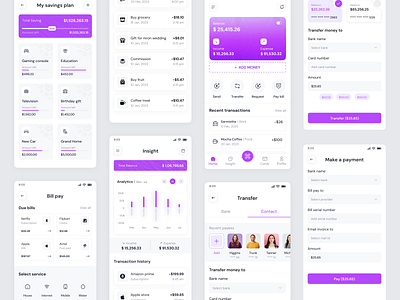 Cashnest - Finance Management Mobile App app application branding case study creative design device layout finpay fintech full app layout logo minimal mobile app mobile first responsive ui uiux user interface user research