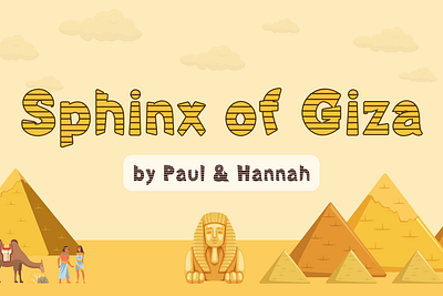 Sphinx of Giza font cartoon creative cute font font design font style fontpack fonts graphic design handwriting handwritten lettering modern motion graphics pharaohs pyramids script sphinx