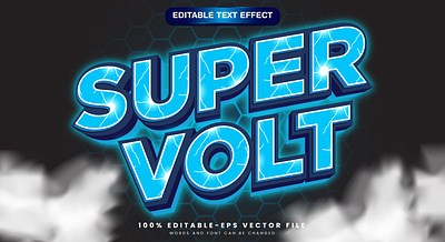 Super Volt 3d editable text style Template flare