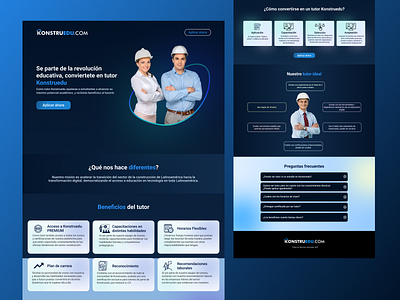 Landing Page - Tutores Konstruedu graphic design ui