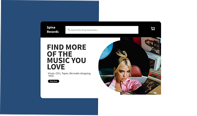 Vinyl Record Store Home Page Design