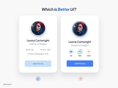 User Profile Design card profile template