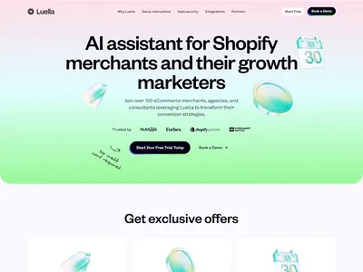 SaaS - Landing Page Exploration UI colorful gradient illustration playful ui ui design uiux design ux