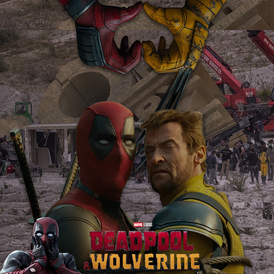 Deadpool & Wolverine poster design graphic design