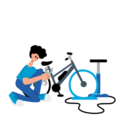 404 Error Page Illustration bike branding graphic design illustration ui