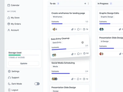 Kanban board UI board board ui design kanban kanban design kanban ui ui design ux design web design workspace workspace ui