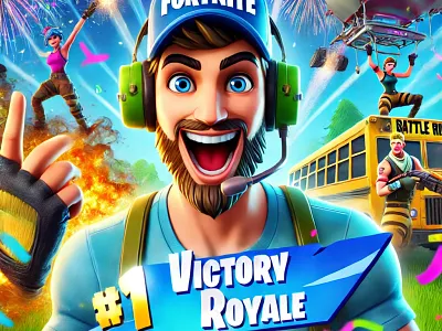 Fortnite превью YT 3d animation graphic design