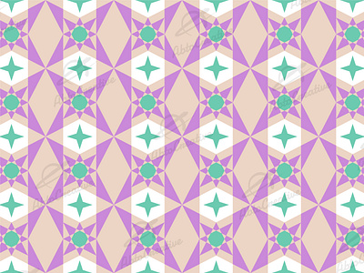 Geometric Abstract Stars Pattern colorful