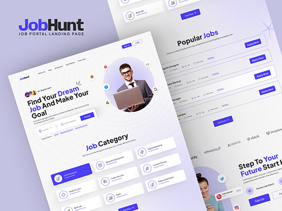 Job Portal Landing Page Design job portal job portal landing page job portal landing page design job portal ui design job portal website ui landing page design ui website ui design