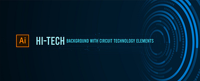 Creating Hi-tech background with CIRCUIT technology elements step by step guide