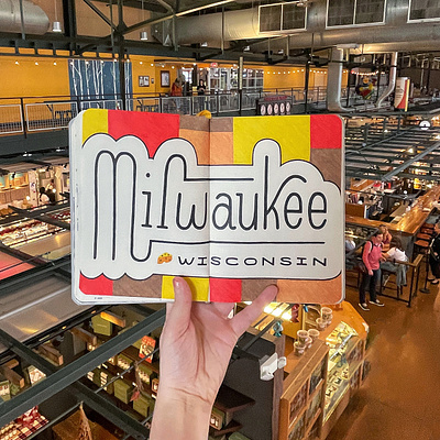 Milwaukee, WI hand lettering illustration lettering sektchbook travel