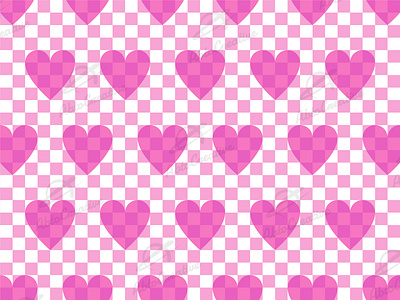 Flat Hearts Check Seamless Pattern Design geometric