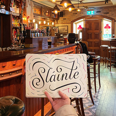 Slainte, Ireland hand lettering illustration lettering sketchbook travel