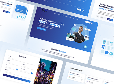Bizbridge - Japanese Job Agency Company Profile Website career web design company profile company profile website company web design japan web design japanese website job vacancy job vacancy web job vacancy web design job web design ui ui design user experience user interface ux ux design web design web ui design website design work web design