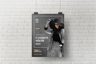 A4 Fashion Show Poster Template 2024 design event poster a4 size abstract design abstract poster abstract texture advertising template creative design fashion club fashion style flyer design flyer template marketing template modern typography offer poster design party poster poster design print templates retro poster sale poster standee design