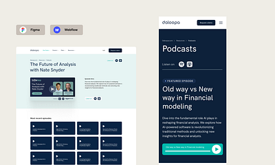 Podcast SaaS Page podcast podcast page saas ui design