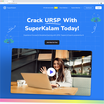 SuperKalam Website Redesign edutech hero section hero section redesign landing page ui design web design web ui website design website redesign