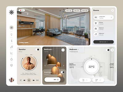 Smart Home Solution app beige branding dashboard device graphic design home house light logo minimal nude smart home smart home dashboard smart home device smart home solution smarthome ui webdesign