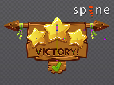 Victory pop up 2d 2d animation animation game mobile spine ui unity vialex