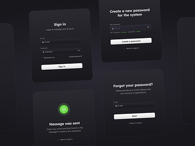 Sign in modals admin panel app b2b design e commerce login password sign in ui uiux ux