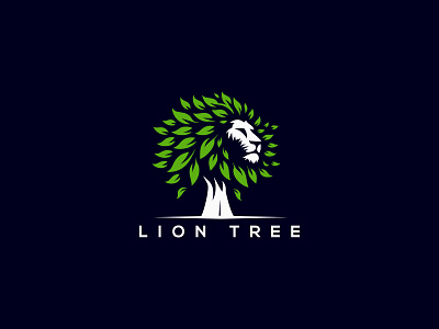 Lion Tree Logo animal animals logo lion lion animal lion design lion logo lion tree logo lion vector logo lions lions logo nature lion tree logo