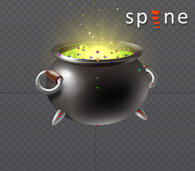 Witch pot 2d 2d animation animation design game spine ui unity vialex