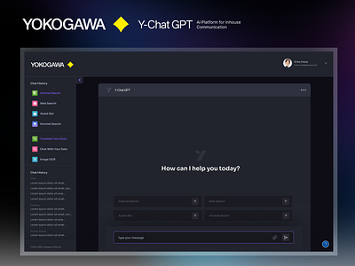 Yokogawa Y-Chat GPT: An AI-Powered Communication platform ai artificial intelligence bot bot assits chat gpt hrms open ai userinterface web app