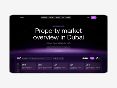 NMPL Landing Page ai dashboard design landing ui web3