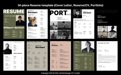 Resume, Cover Letter, And Portfolio Template. cover letter cv cv template graphic design minimalist portfolio resume resume template simple