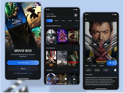 Movie Streaming app app design movie movie app streaming ui uiux ux