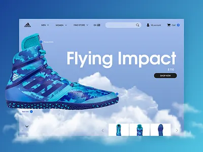 Adidas Flying Impact Landing Page argentina design glas joseglas lading page ui uiux ux uxui web design