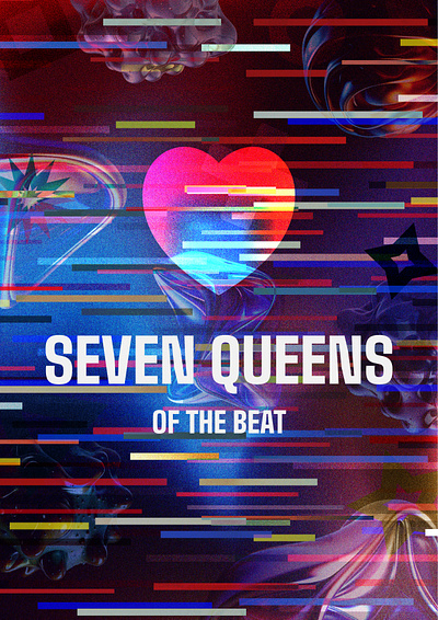 7 Female Dj's. Queens of the Beat branding clean concept cover creation design dj graphic graphic design illustration music poster ui