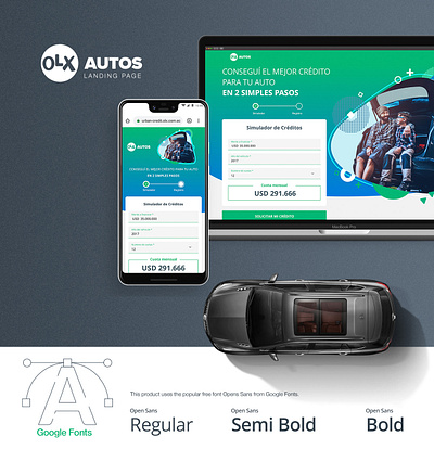 OLX - UX/UI Landing Page Simulador de Créditos argentina glas joseglas landigpage landing page mobile olx ui uiux ux uxui web design