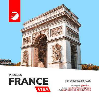 Tourite France Visa Flyer Design branding graphic design logo