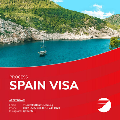 Tourite Spain Visa Flyer Design branding graphic design logo