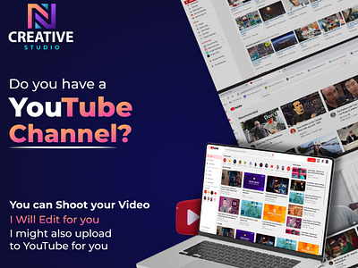 Elevate Your YouTube Channel with Expert Promotion Services branding brochures design graphic design illustration logo ny creative studio typography ui ux vector youtube channel