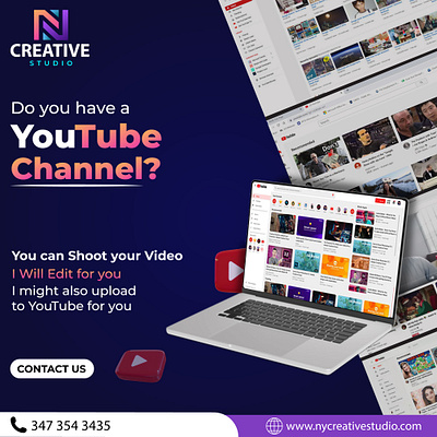 Elevate Your YouTube Channel with Expert Promotion Services branding brochures design graphic design illustration logo ny creative studio typography ui ux vector youtube channel