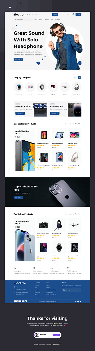 E-Commerce Web Design design figma figma landing page landing page ui ux uxui web web design