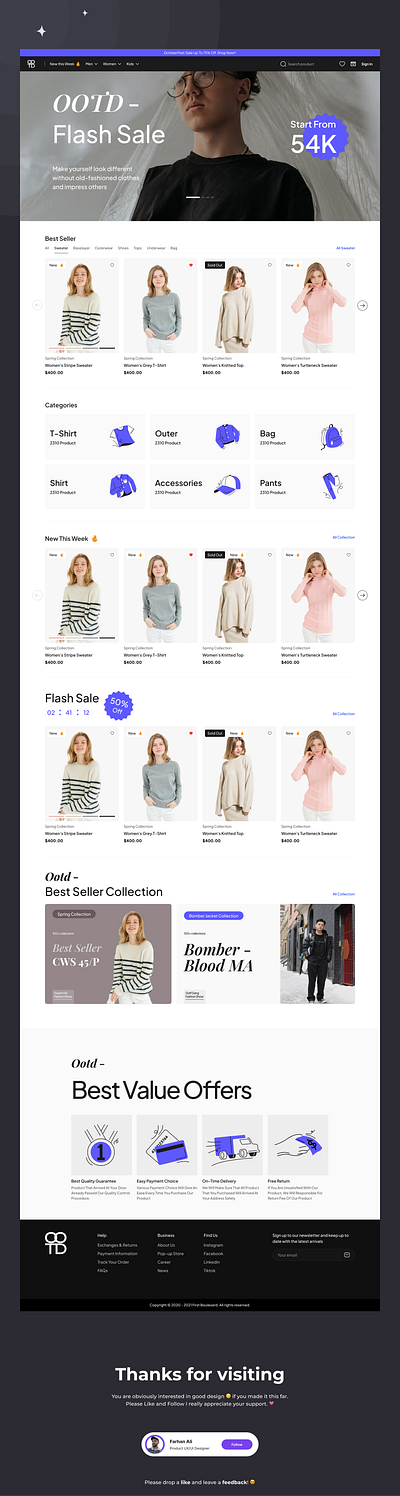Dress E-commerce Webdesign e commerce figma landing page ui ux uxui web