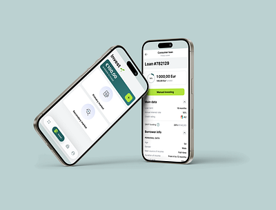 Implementing the manual investing feature into the UI/UX design android mobile app design feature integration financial management fintech green insting investment options ios manual investing mobile application ui uiux