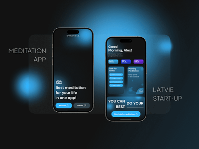 Meditation App Product Design UI/UX adobe photoshop app branding design figma graphic design illustration landing landing page landing page 2024 logo product design typography ui ux uxui vector web webdesign webdesign2024