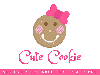 Loginea – Multipurpose Fun Cookie Face Logo Template template