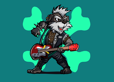 punk dog character characterdesign dog illustration music punk rock vector