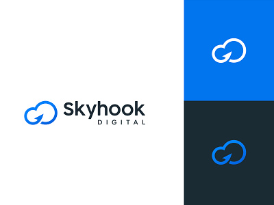 Skyhook branding branding design flat graphic design logo logodesign minimal negativespace