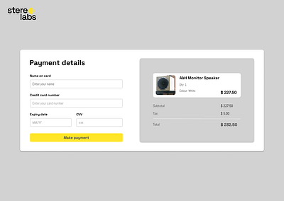 Credit Card Checkout dailyui